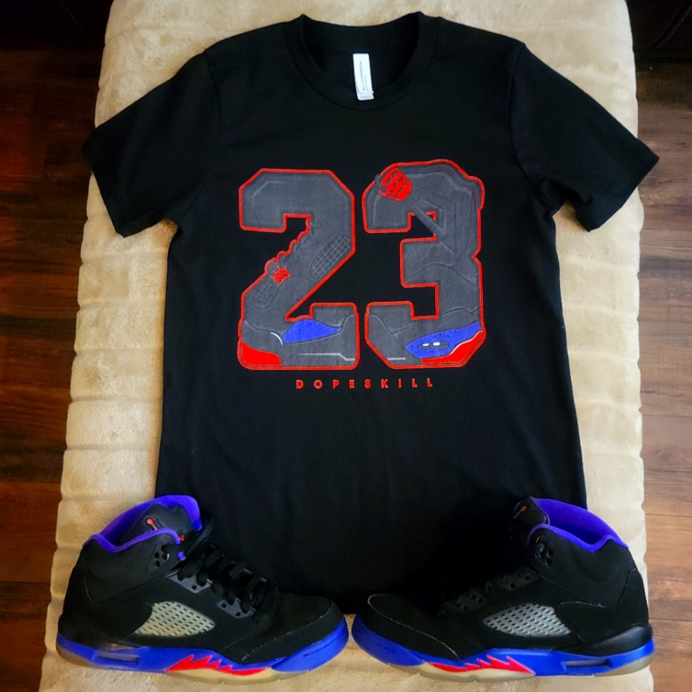 Air Jordan 5 Retros & 23 Jordan Retro T-shirt, shoes 7 boys, shirt Youth L
